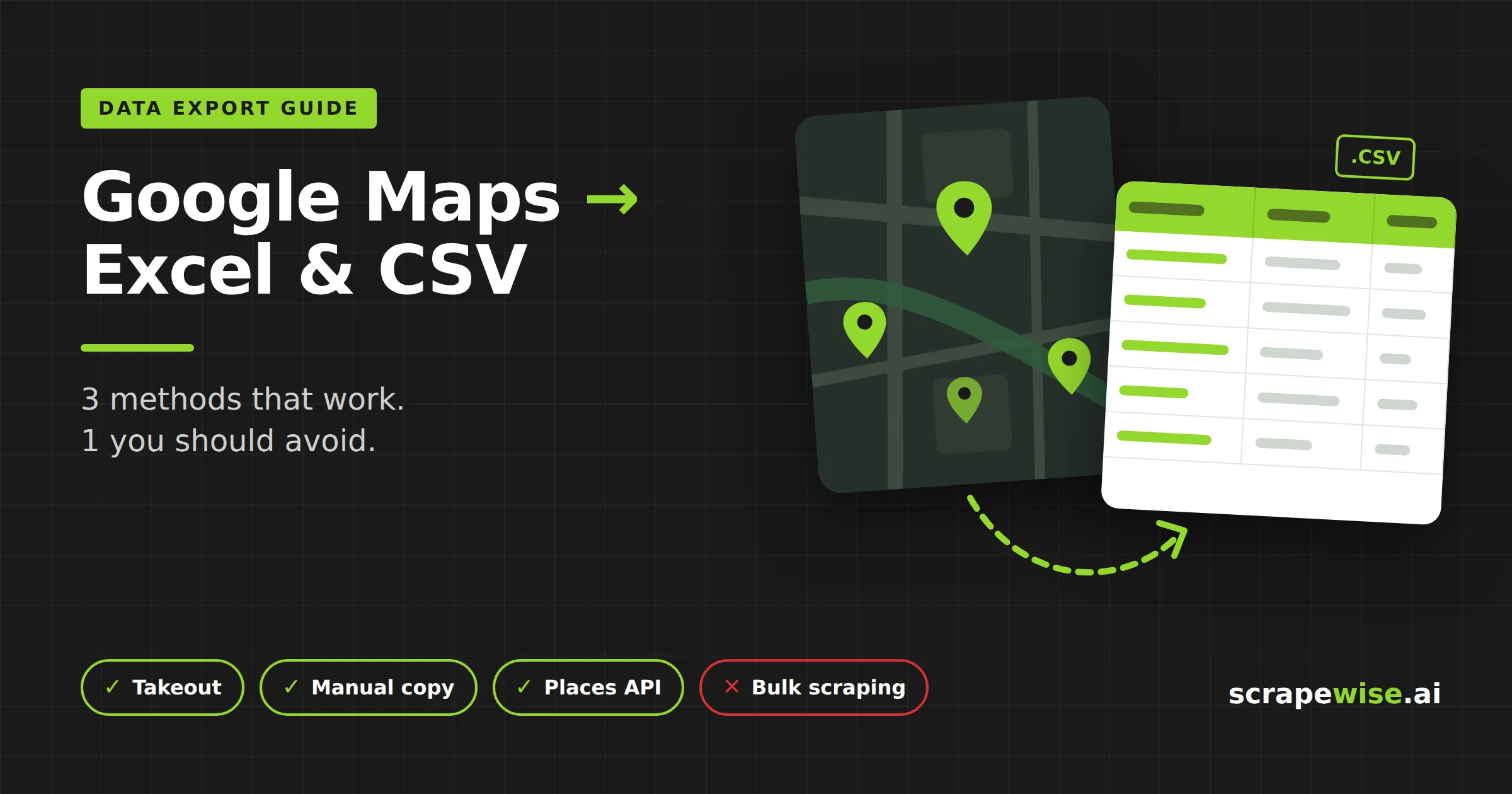 How to Export Google Maps Data to Excel & CSV: 3 Methods (and 1 to Avoid)