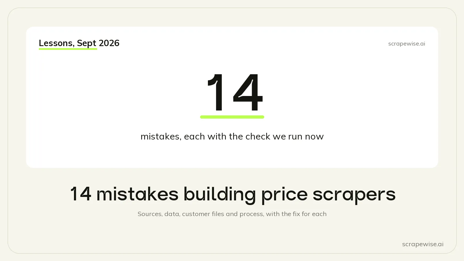 14 Web Scraping Mistakes We Made Building Price Scrapers