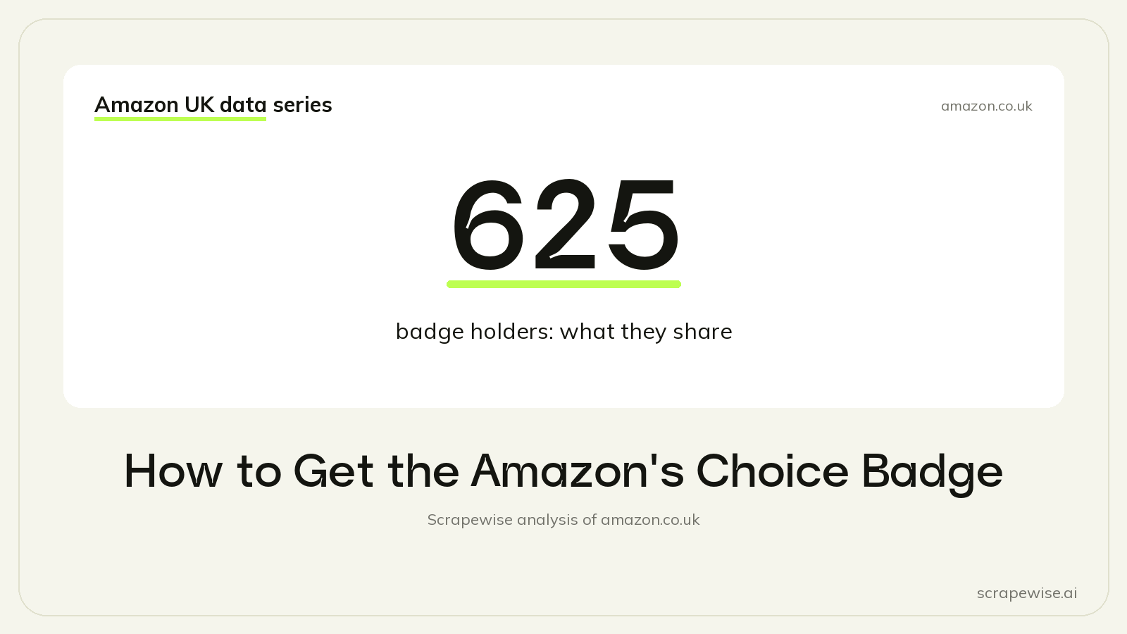 How to Get the Amazon's Choice Badge: What 625 Badge Holders Share