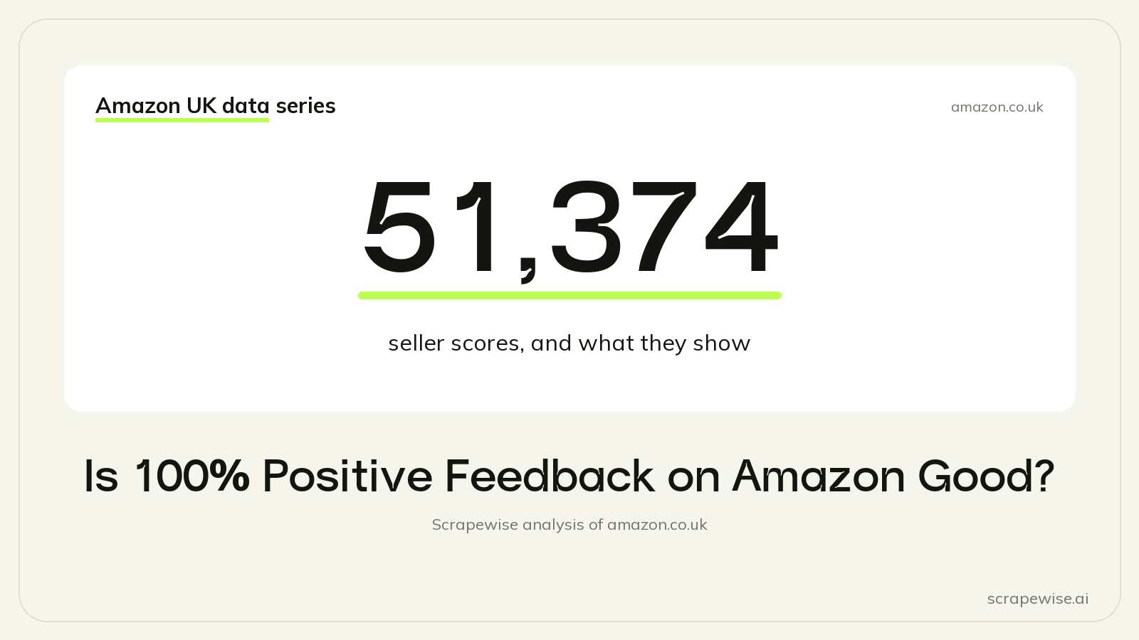 Is 100% Positive Feedback on Amazon Good? What 51,374 Seller Scores Show
