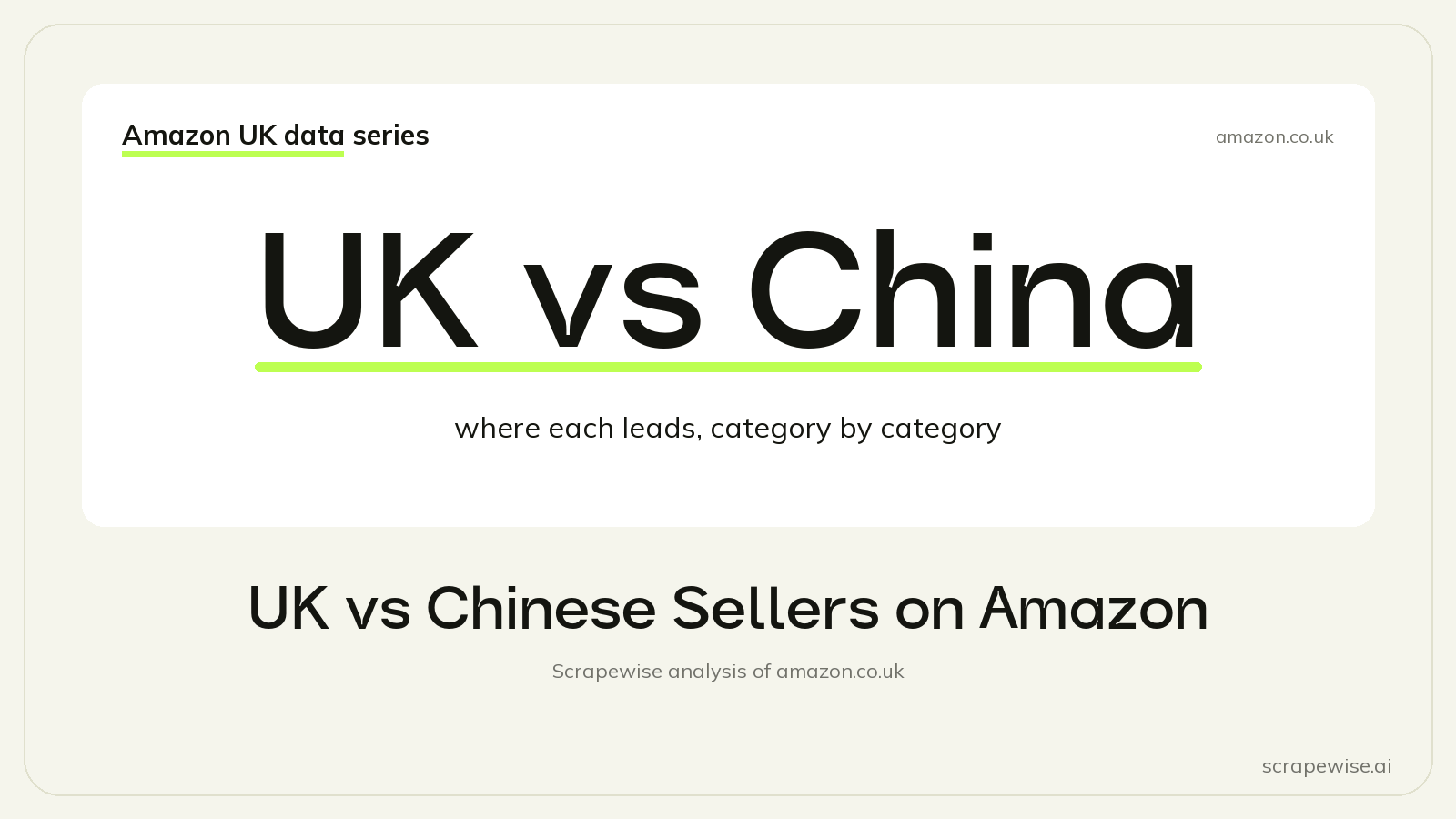 UK vs Chinese Sellers on Amazon: Where Each Leads, Category by Category